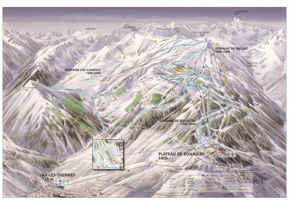 Grand Studio A La Montagne آكس ليه تيرْم المظهر الخارجي الصورة